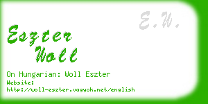 eszter woll business card